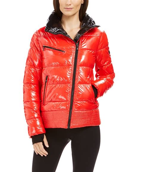 michael michael kors high-shine asymmetrical puffer coat|Michael kors womens puffer coats + FREE SHIPPING .